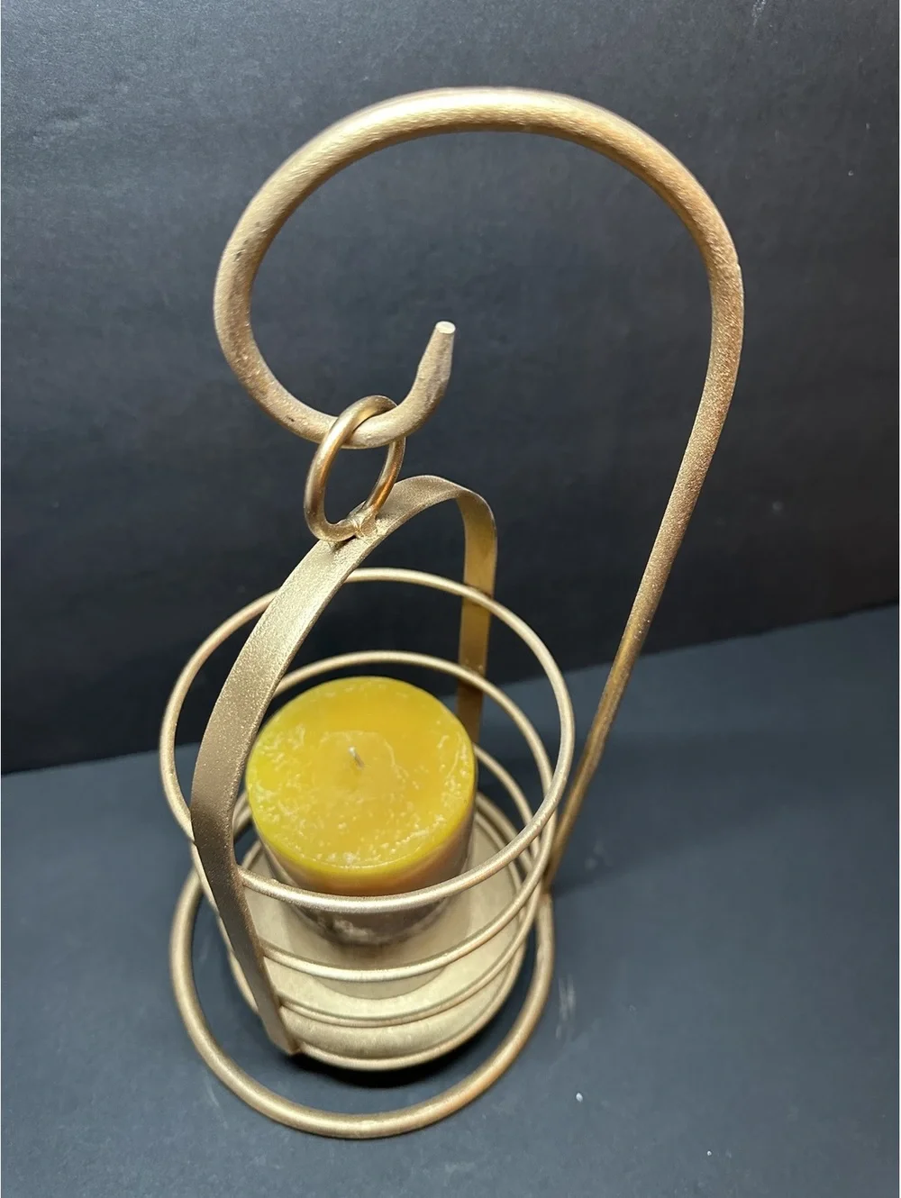 Vintage Decorative Gold Finish Metal Candle Holder / Latern